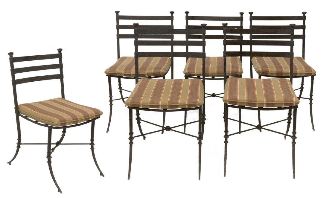 (6) OUTDOOR PATIO STEEL FRAMED CHAIRS (1 of 2)