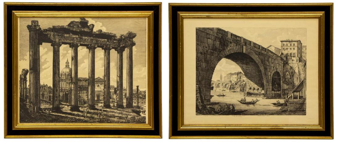 (2) LUIGI ROSSINI (1790-1857) ROMAN FOLIO ETCHINGS (1 of 6)