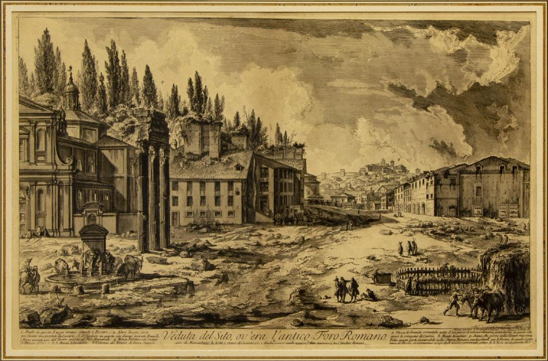 PIRANESI (D.1778) SITE OF ROMAN FORUM ETCHING (1 of 5)