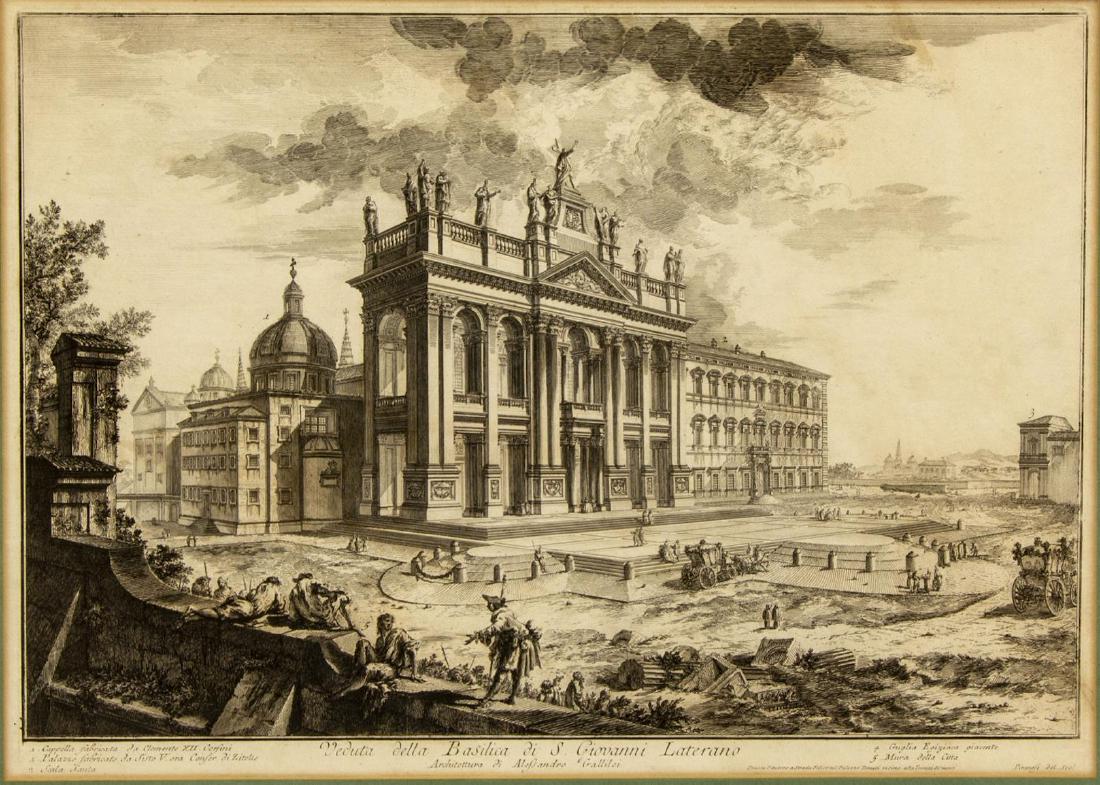 PIRANESI (D.1778) BASILICA ST JOHN LATERAN ETCHING (1 of 5)