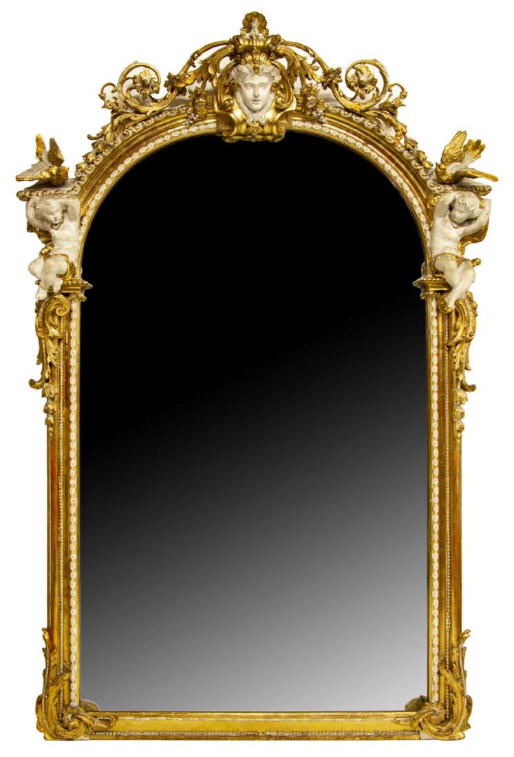 MONUMENTAL ITALIAN LOUIS XV STYLE GILT MIRROR (1 of 6)