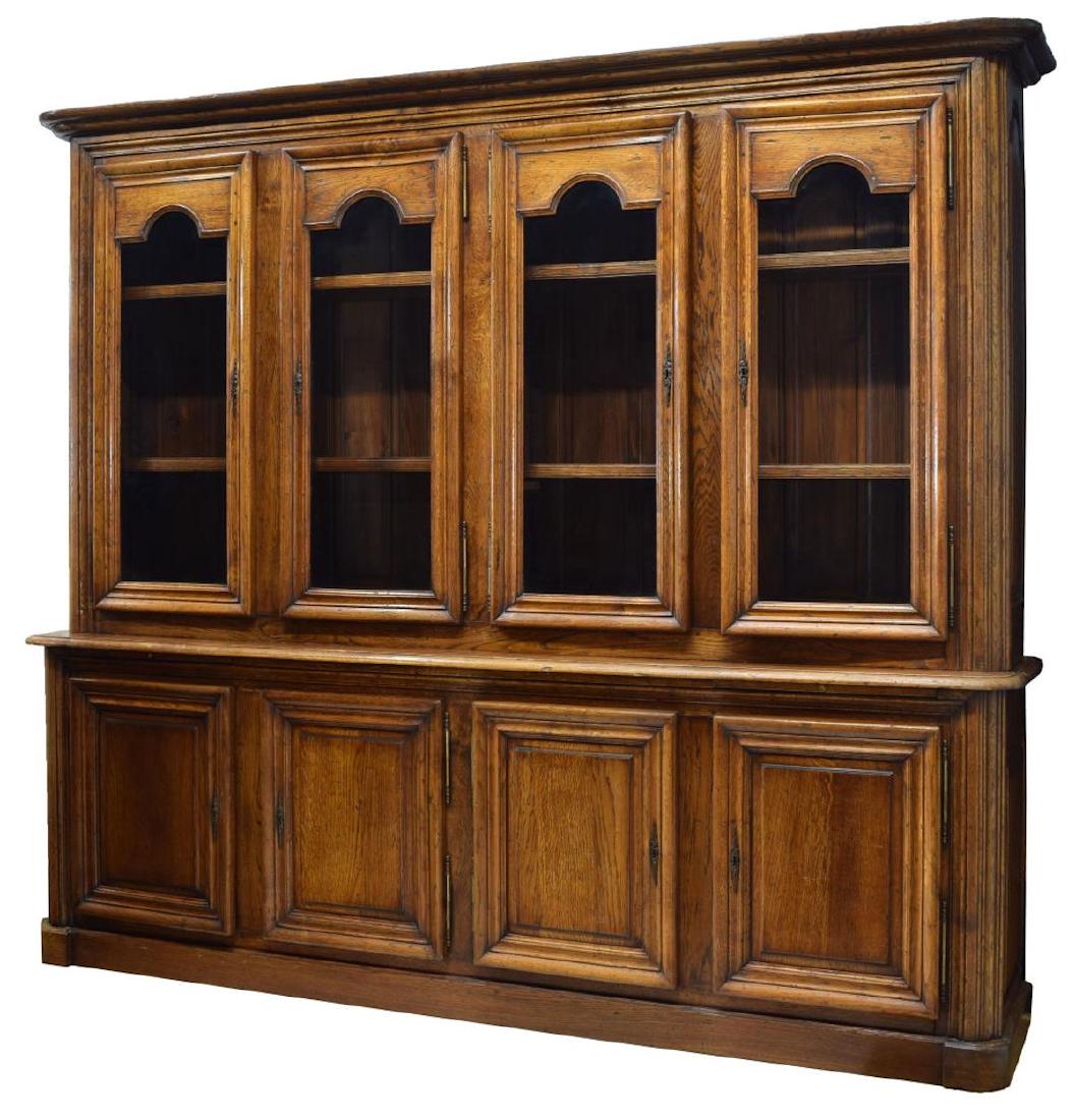 MONUMENTAL FRENCH PROVINCIAL OAK BOOKCASE (1 of 2)