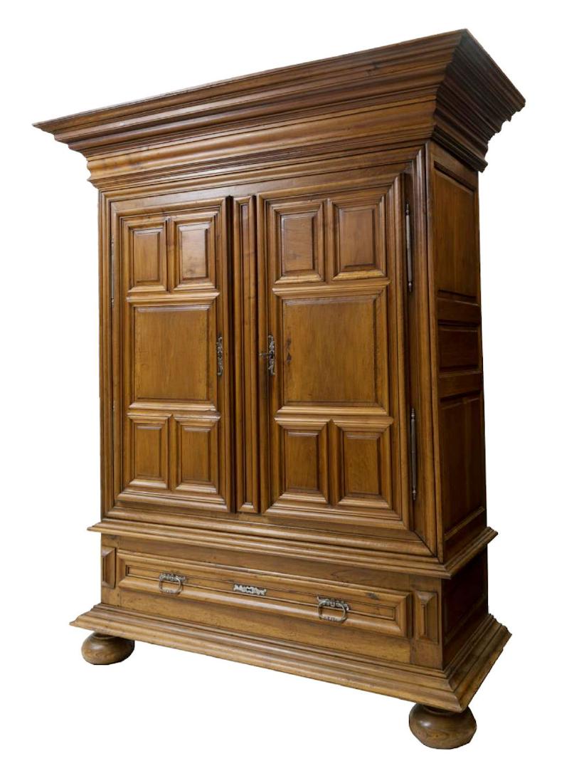 MONUMENTAL FRENCH LOUIS XIII STYLE WALNUT ARMOIRE (1 of 4)