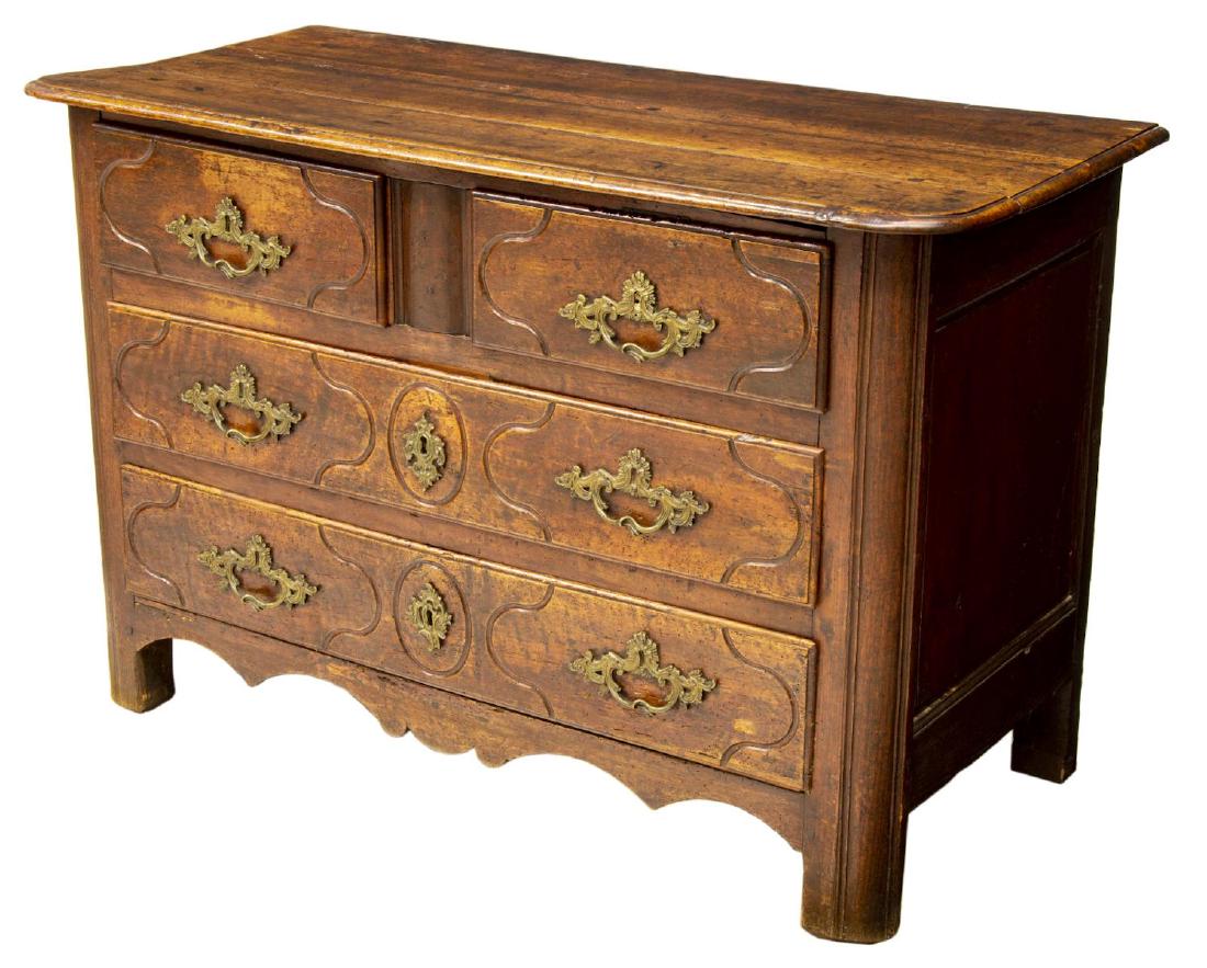 ILE DE FRANCE WALNUT COMMODE, 18TH/ 19TH C. (1 of 5)