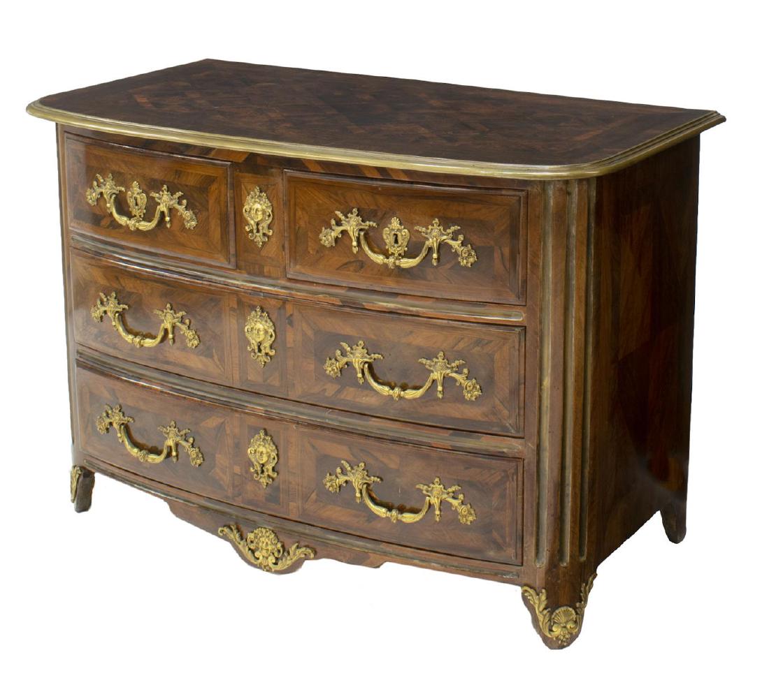 LOUIS XV 18th C. MARQUETRY COMMODE (1 of 4)