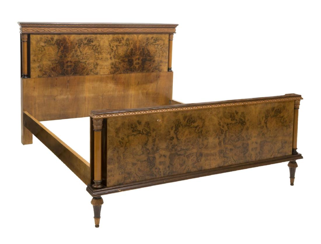 ITALIAN EMPIRE STYLE BURLWOOD BED (1 of 3)
