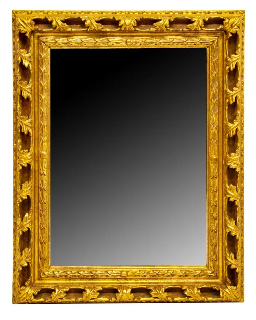 FRENCH BAROQUE STYLE GILTWOOD CARVED WALL MIRROR (1 of 3)