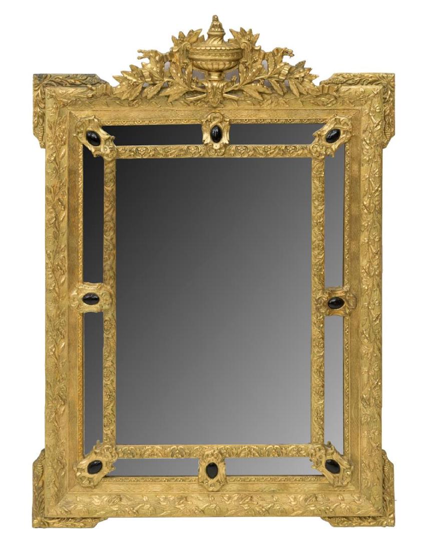 FRENCH GILTWOOD ENGRAVED MIRROR (1 of 3)