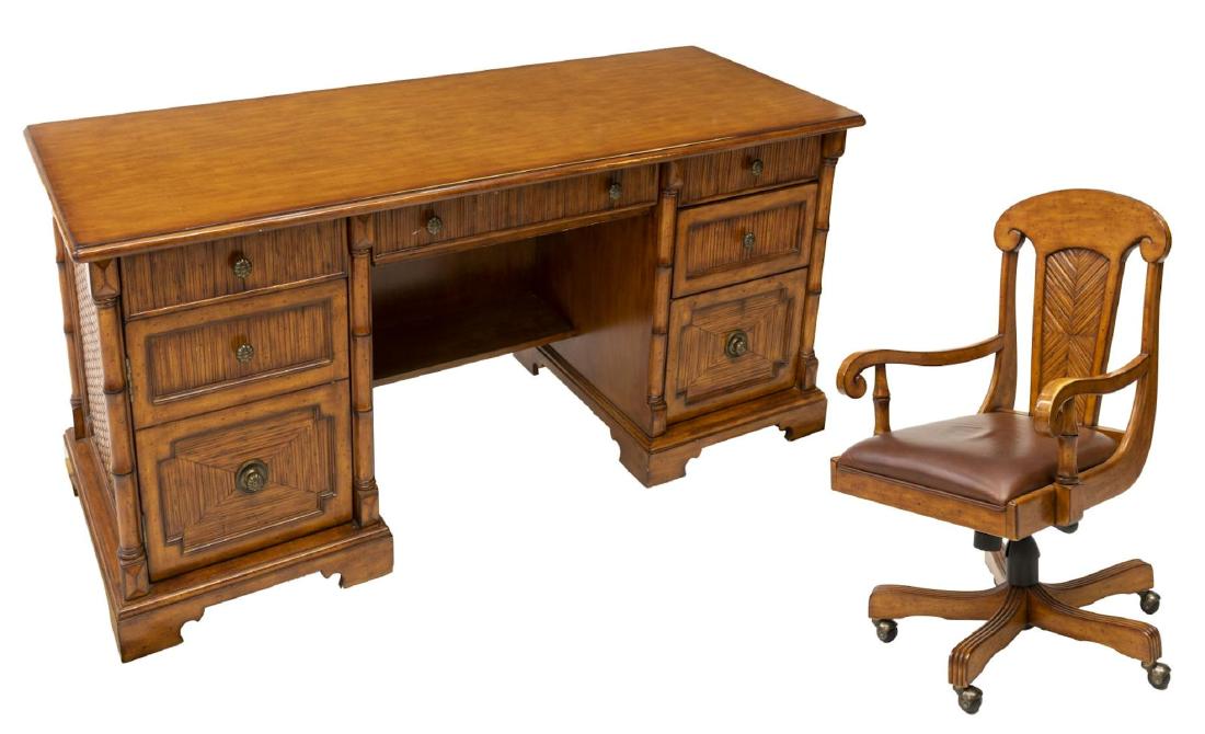 Tommy Bahama Faux Wicker Bamboo Desk Chair Aug 26 2018