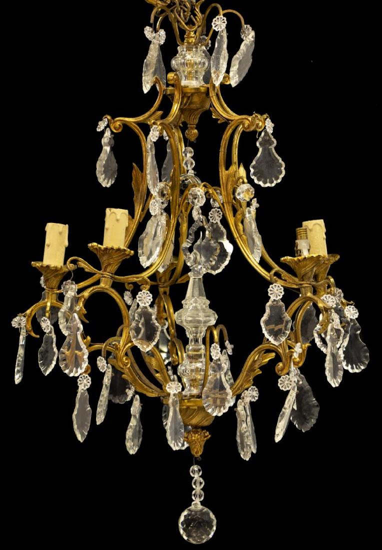 FRENCH CRYSTAL FIVE-LIGHT CHANDELIER (1 of 2)