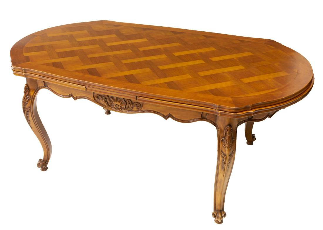 FRENCH LXV STYLE PARQUETRY FRUITWOOD DINING TABLE (1 of 4)