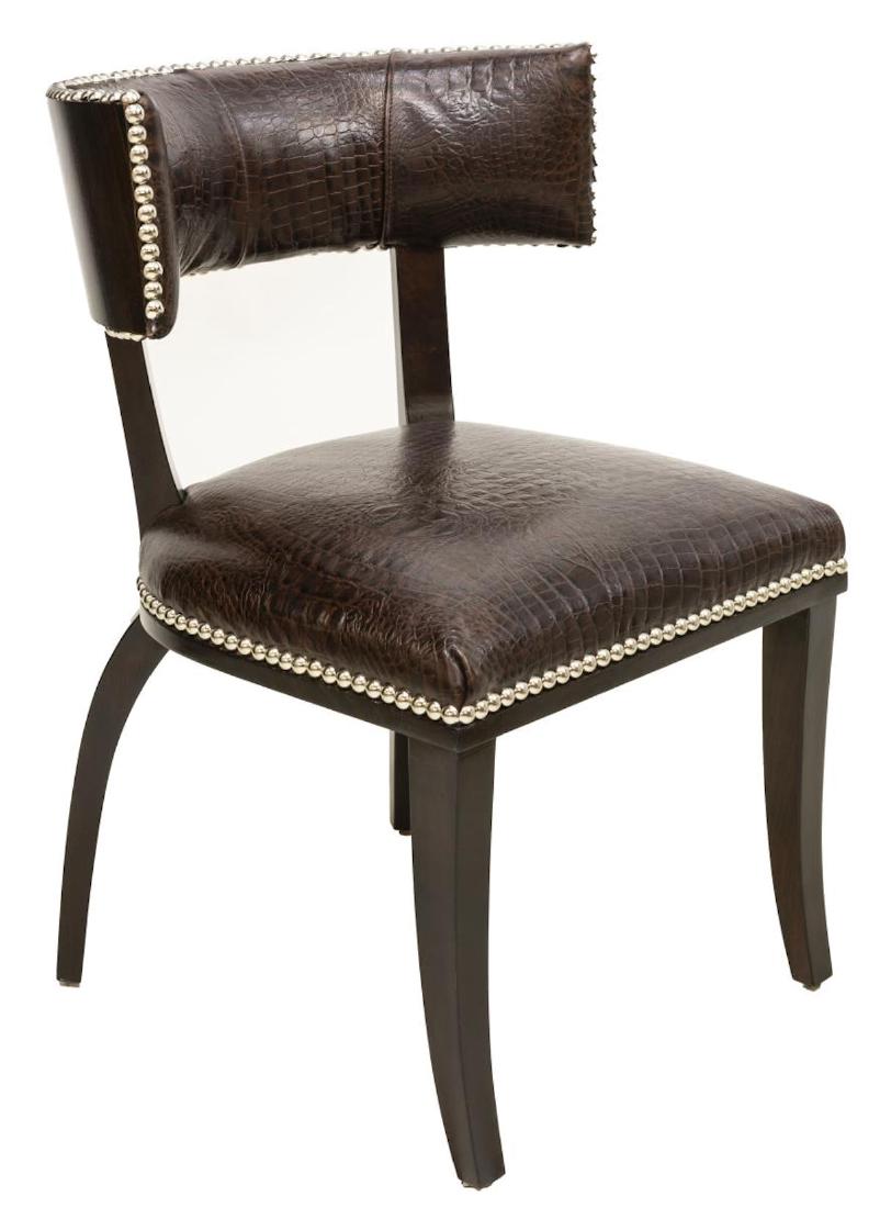 RALPH LAUREN 'CLIVEDON' LEATHER KLISMOS SIDE CHAIR (1 of 3)