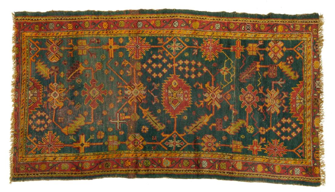 HAND TIED OUSHAK RUG 10'7" X 5'2" (1 of 3)