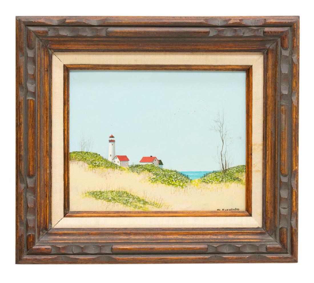 JOHN EGENSTAFER (B.1943) OIL PAINTING LIGHTHOUSE (1 of 4)