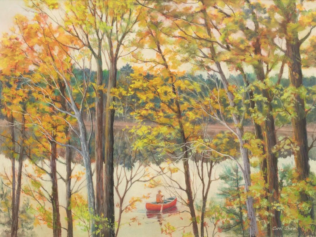 FRAMED PASTEL DRAWING SIGNED CAROL SHAW (1 of 5)