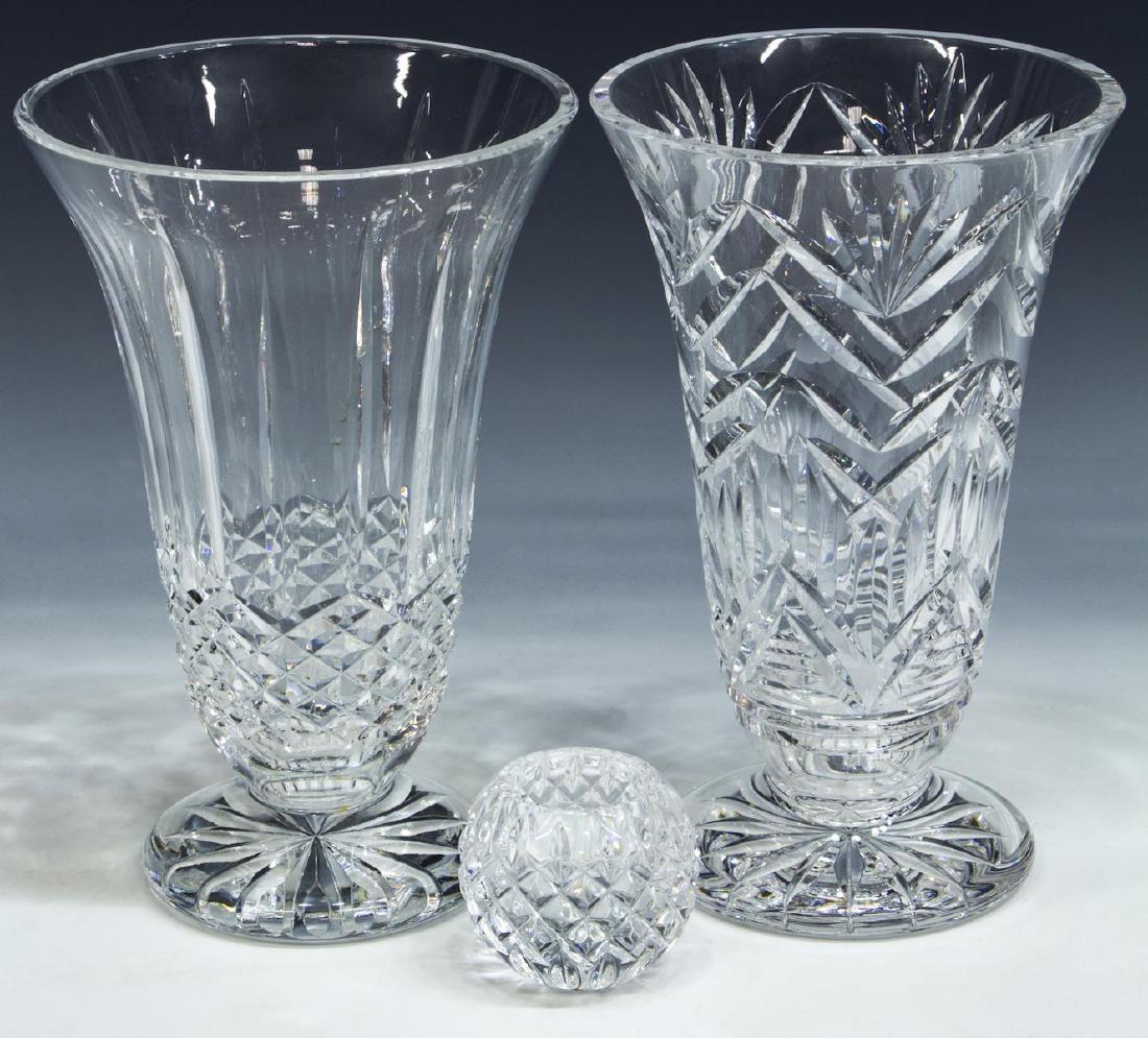 (3) WATERFORD CRYSTAL FLOWER VASES & CANDLE HOLDER (1 of 4)