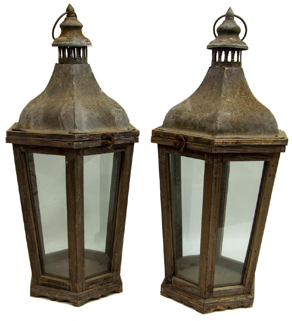(PAIR) MOROCCAN INSPIRED HANGING LANTERNS (1 of 2)