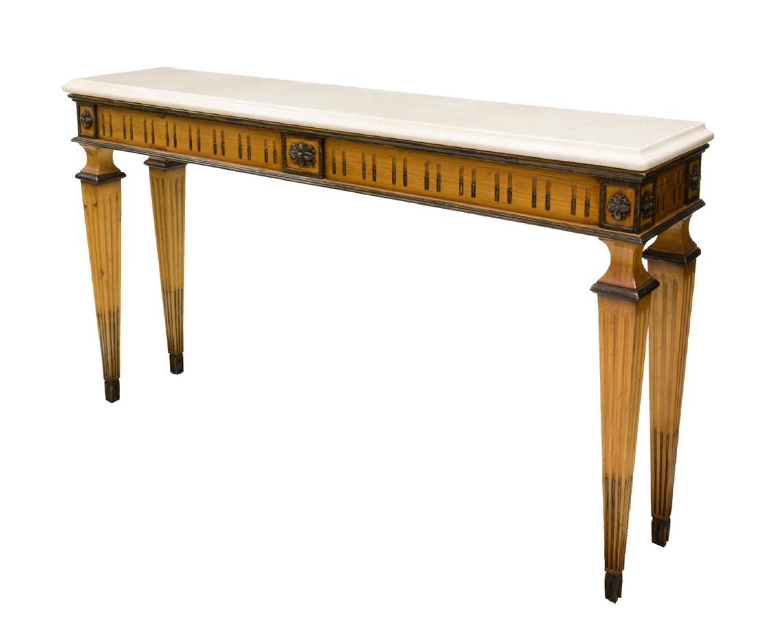 LOUIS XVI STYLE MARBLE TOP CONSOLE TABLE (1 of 2)