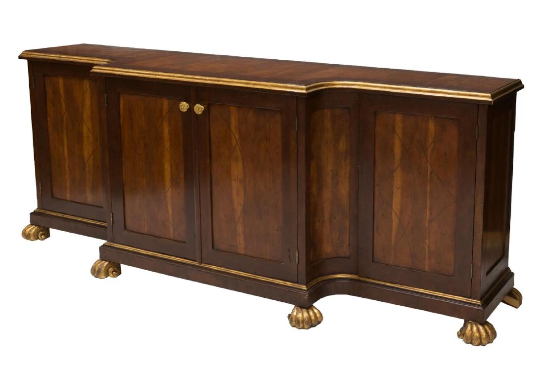 REGENCY STYLE SIDEBOARD SERVER ON PAW FEET (1 of 3)