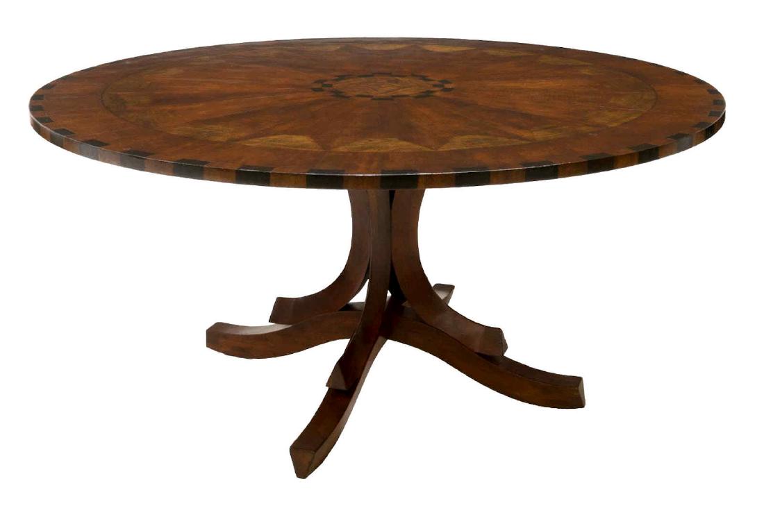 MAHOGANY CIRCULAR TOP DINING TABLE, 60"DIAMETER (1 of 2)