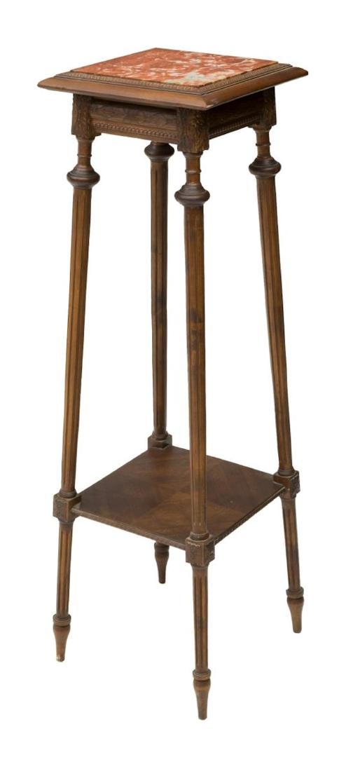 FRENCH LOUIS XVI STYLE MARBLE-TOP STAND (1 of 3)