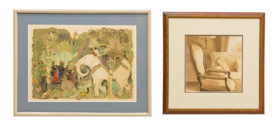 (2) DAVID MCCALL JOHNSTON LITHOGRAPH & WATERCOLOR (1 of 7)