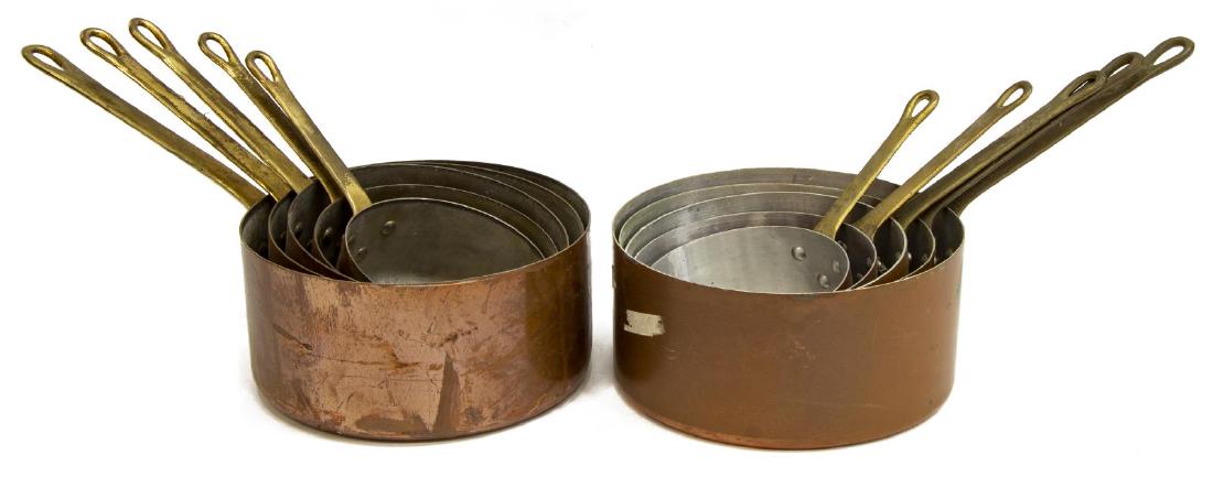 (12) FRENCH ANTIQUE & VINTAGE COPPER POTS (1 of 2)