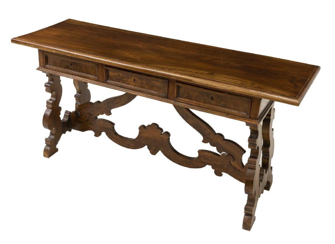 SPANISH BAROQUE STYLE CARVED CONSOLE TABLE (1 of 2)