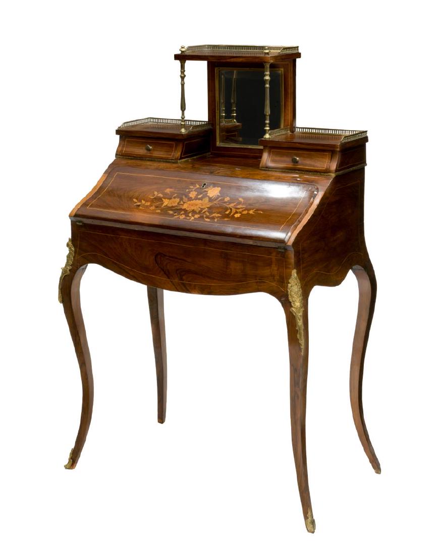 French Ladies Marquetry Inlaid Secretary Desk Sep 23 2018