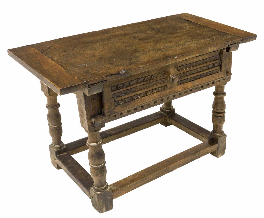SPANISH BAROQUE STYLE PLANK-TOP TABLE (1 of 3)