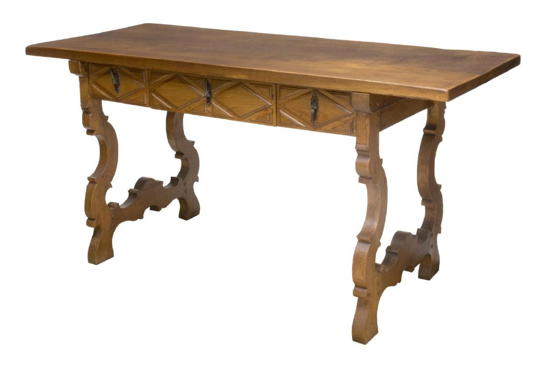 SPANISH BAROQUE STYLE OAK WORK TABLE (1 of 2)