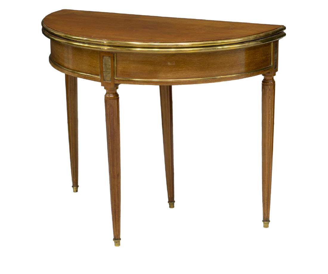 FRENCH LOUIS XVI STYLE FOLD TOP GAME TABLE (1 of 2)