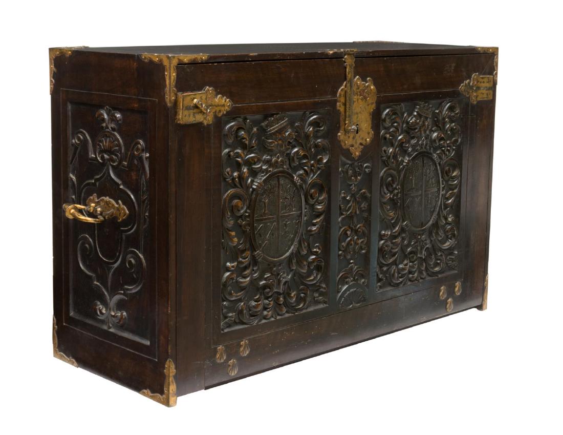 FINELY CARVED SPANISH BAROQUE STYLE PAPELERIA (1 of 4)