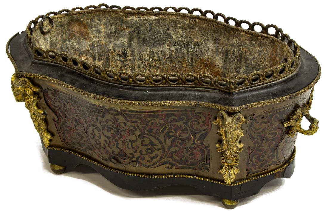FRENCH LOUIS XVI BOULLE WORK EBONIZED JARDINIERE (1 of 2)