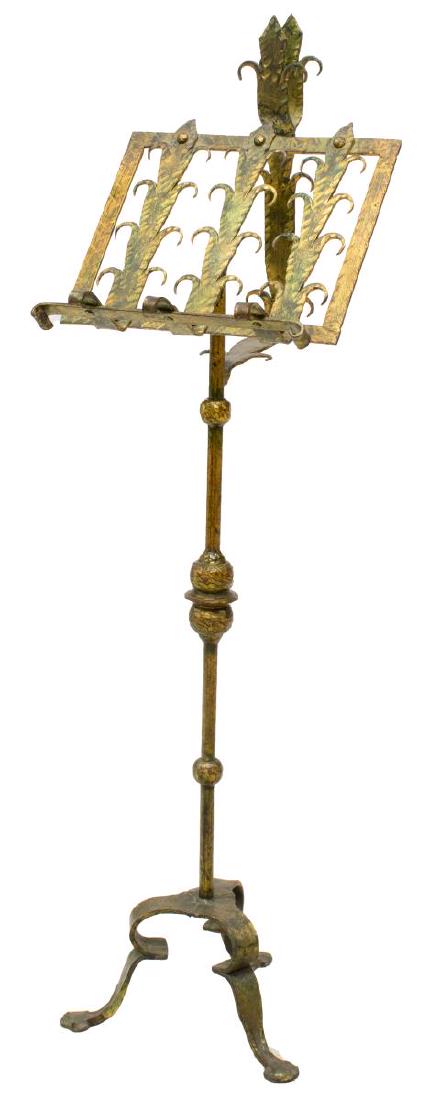 ANTIQUE BARCELONA SPAIN GILDED IRON BIBLE STAND (1 of 2)
