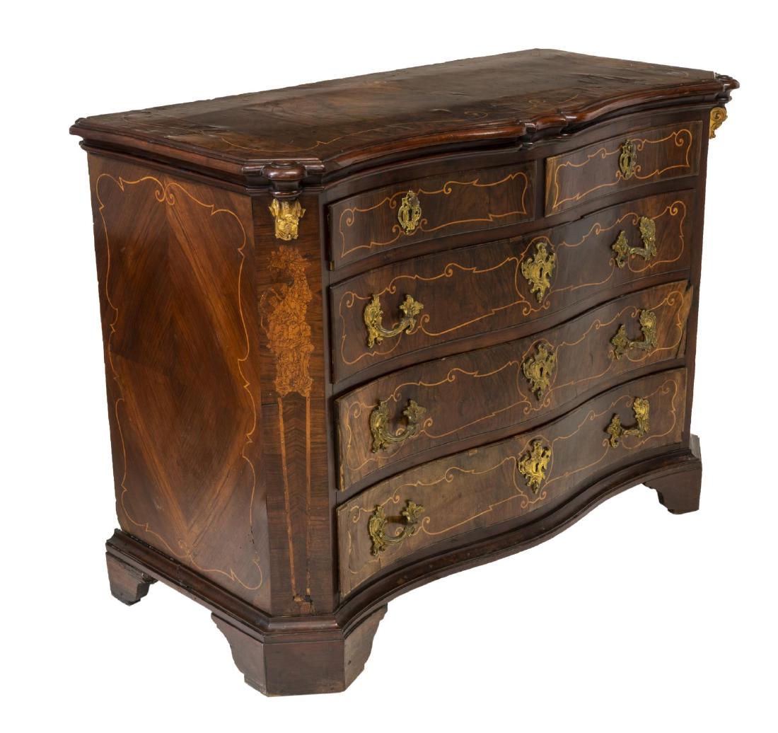 SPANISH 18TH C. MARQUETRY COMMODE (1 of 3)