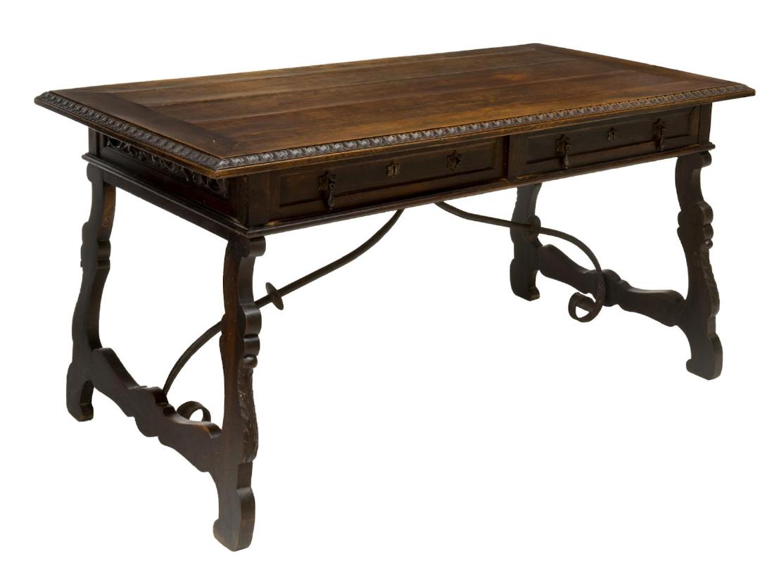 SPANISH BAROQUE STYLE DESK WITH DRAWERS (1 of 3)