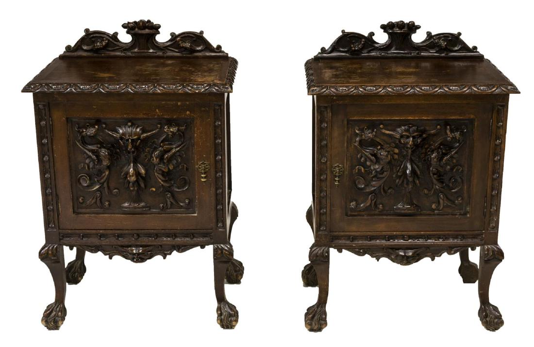 (PAIR) SPANISH RENAISSANCE REVIVAL NIGHTSTANDS (1 of 2)