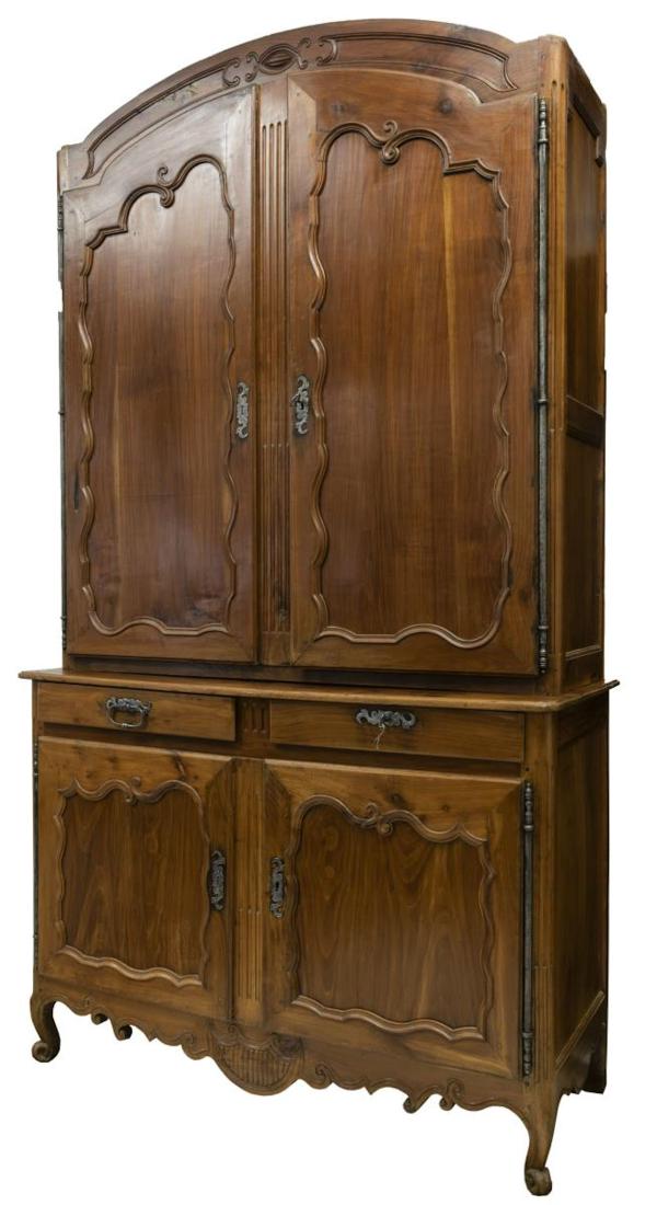 FRENCH LOUIS XV STYLE DEUX CORPS CABINET (1 of 3)