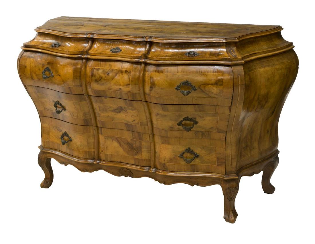 VINTAGE ITALIAN PATCHWORK BOMBE COMMODE (1 of 3)