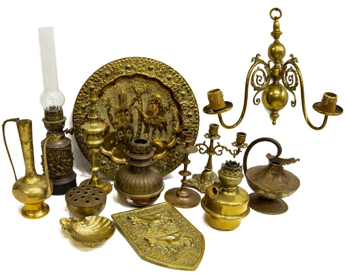 (13) COLLECTION OF DECORATIVE COPPER & METAL WARES (1 of 5)