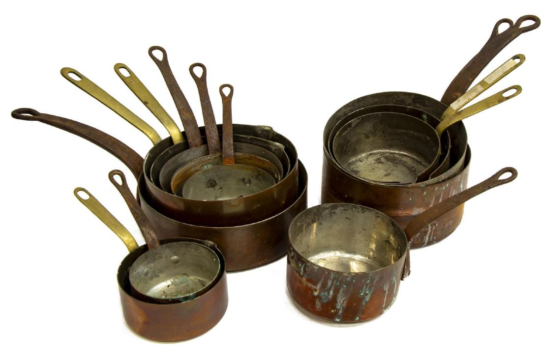 (13) FRENCH ANTIQUE & VINTAGE COPPER POTS (1 of 2)