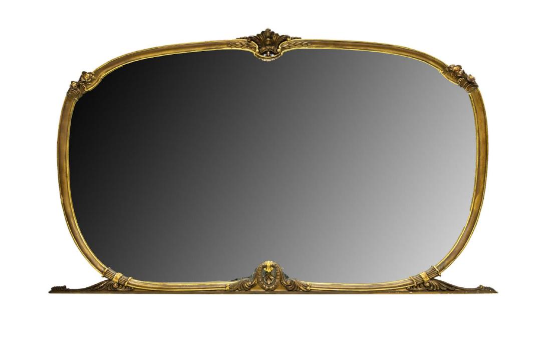 MONUMENTAL ITALIAN GILTWOOD SHELL WALL MIRROR (1 of 2)