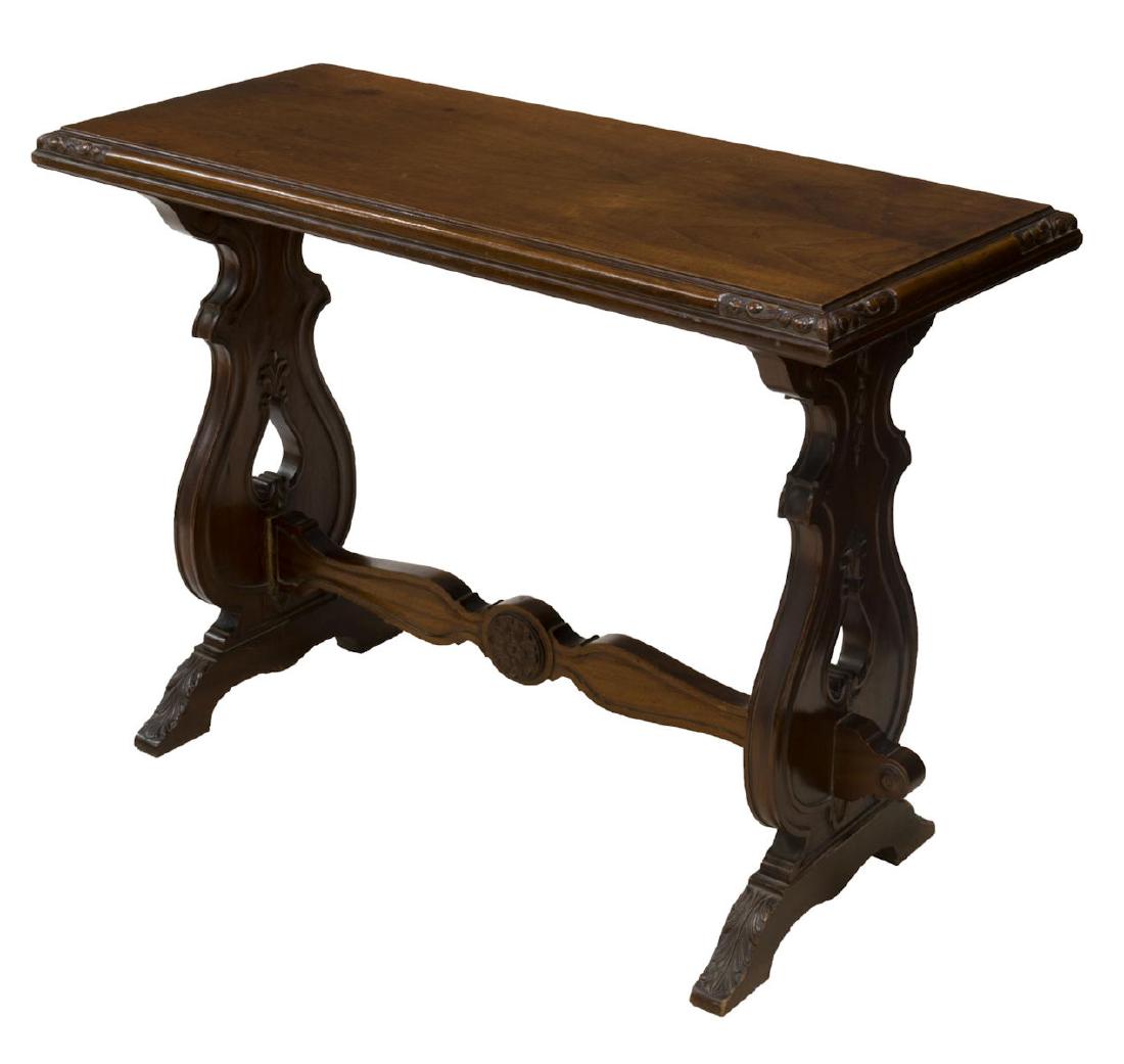 SPANISH CARVED WALNUT CONSOLE TABLE (1 of 2)