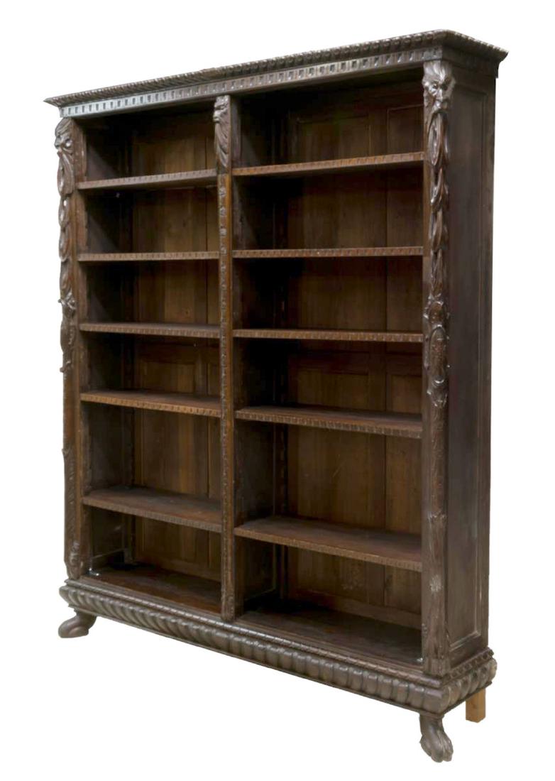 ITALIAN RENAISSANCE REVIVAL CARVED BOOKCASE (1 of 3)