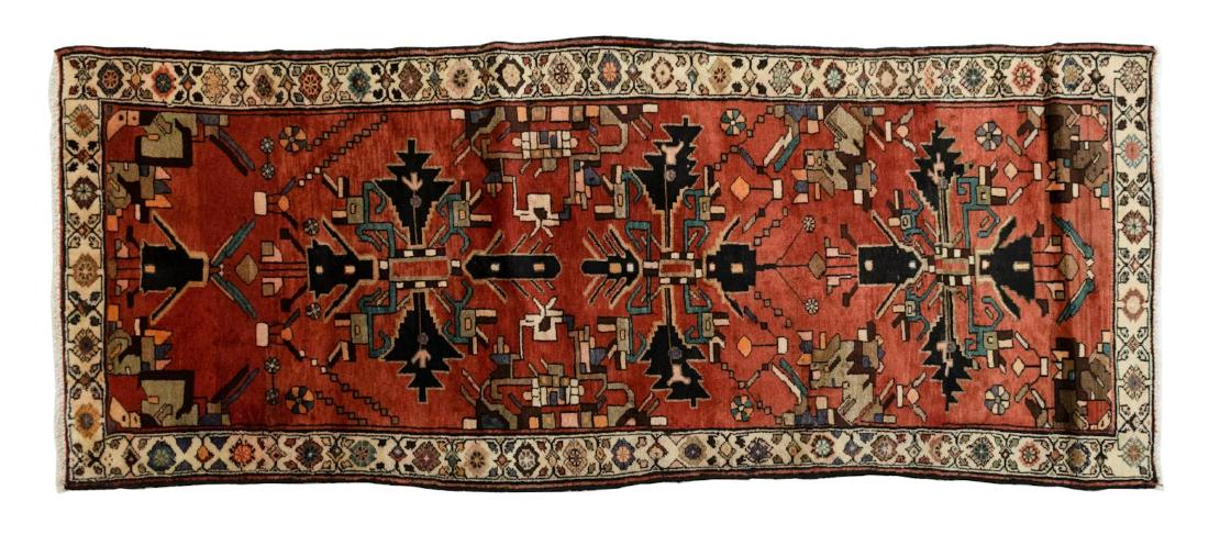 HAND-TIED PERSIAN WOOL SARUQ RUNNER 8'8" X 3'5" (1 of 3)