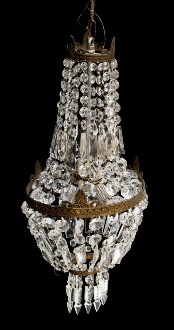 ITALIAN EMPIRE STYLE CRYSTAL 3-LIGHT CHANDELIER (1 of 1)