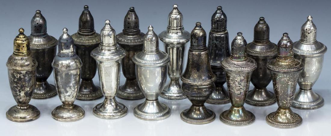 (7 PR) WEIGHTED STERLING SALT & PEPPER SHAKERS (1 of 4)