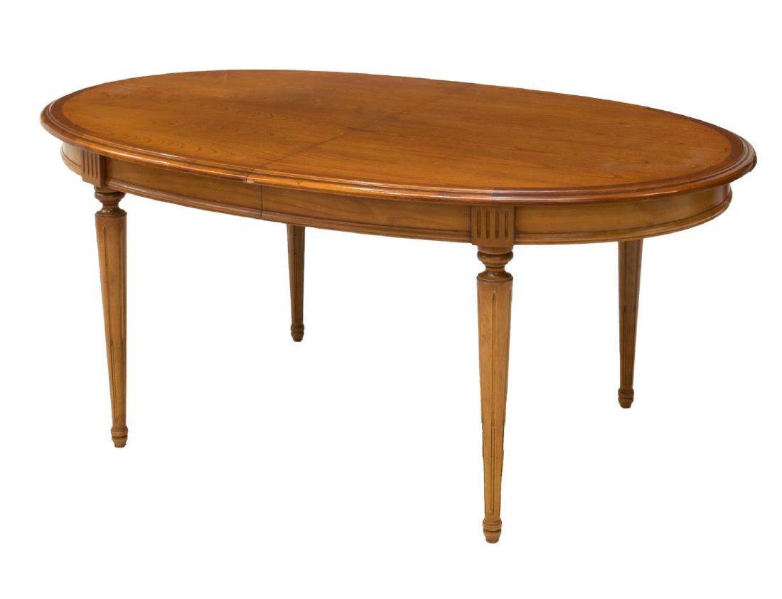 FRENCH LOUIS XVI STYLE FRUITWOOD EXTENSION TABLE (1 of 3)