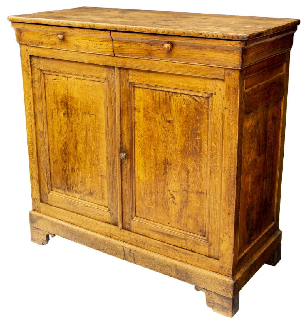 LOUIS PHILLIPE PERIOD CARVED OAK SERVER SIDEBOARD (1 of 3)